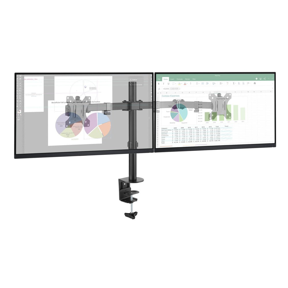 Techly ICA-LCD 582-D Flachbildschirm-Tischhalterung 81,3 cm (32") Tisch/Bank Schwarz