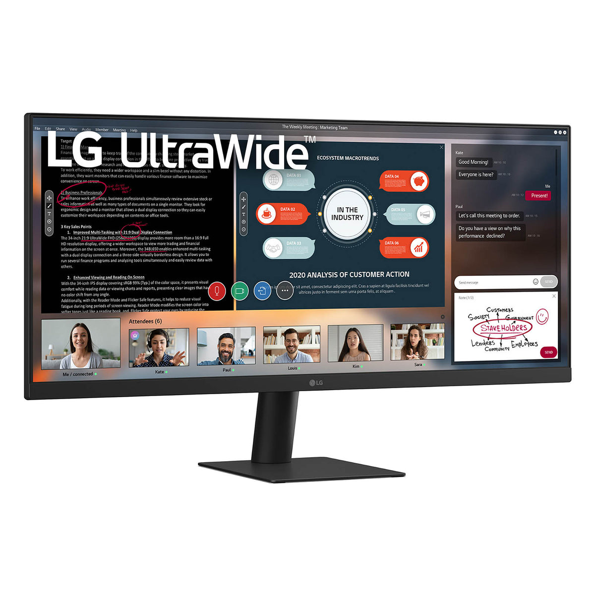 LG 29U511A-B Computerbildschirm 73,7 cm (29") 2560 x 1080 Pixel WFHD LCD Schwarz