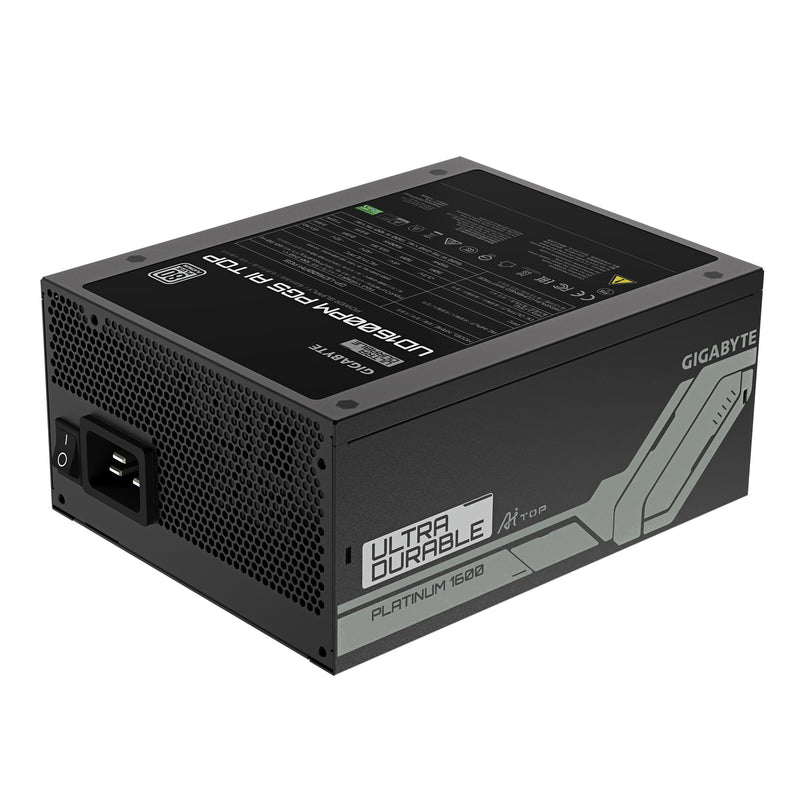 GIGABYTE UD1600PM PG5 AI TOP Netzteil - PCIe 5.0, 80 PLUS Platinum, Vollmodulares Design, 120-mm-Lüfter, ATX 3.1 kompatibel, EU-Stecker