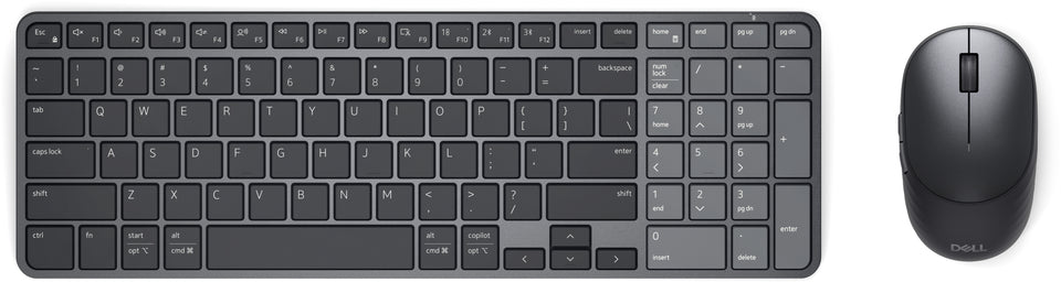 DELL Pro 7 KM746 Clavier Souris inclus RF Sans Fil Universel + Bluetooth QWERTZ Allemand Graphite
