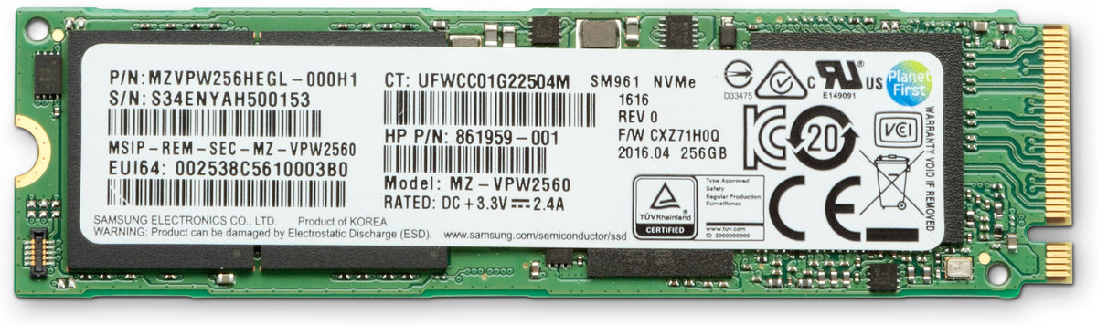 HP Z Turbo Drive 256 GB M.2 PCI Express 3.0 NVMe TLC