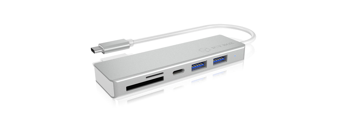 ICY BOX IB-HUB1413-CR USB 3.2 Gen 1 (3.1 Gen 1) Type-C Silber