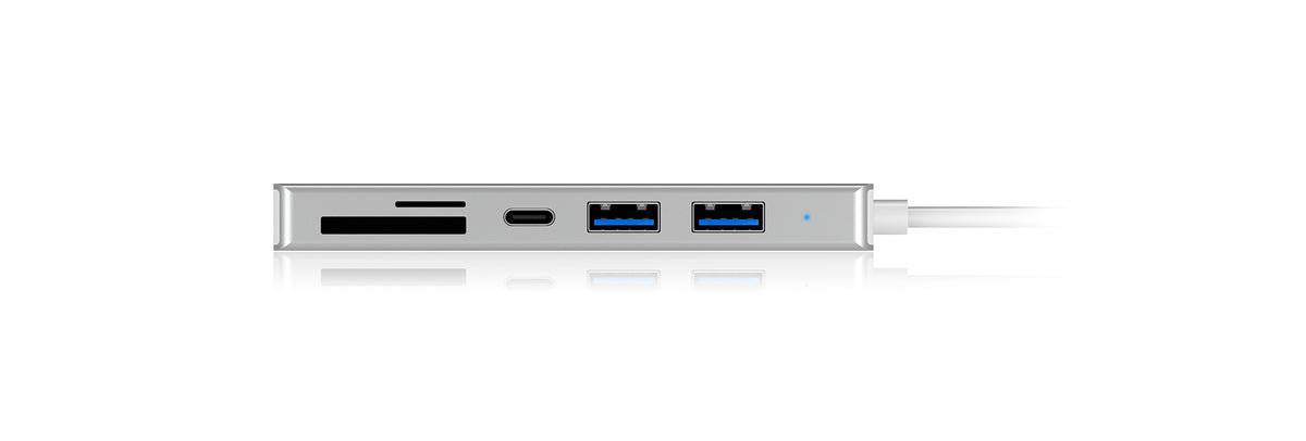 ICY BOX IB-HUB1413-CR USB 3.2 Gen 1 (3.1 Gen 1) Type-C Silber