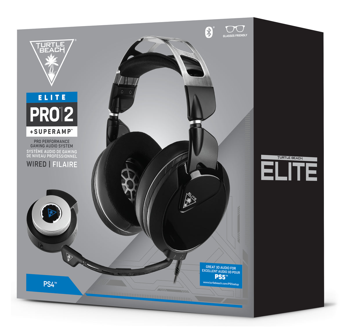 Turtle Beach Elite Pro 2 + SuperAmp PS4 Kopfhörer Verkabelt & Kabellos Kopfband Gaming Bluetooth Schwarz
