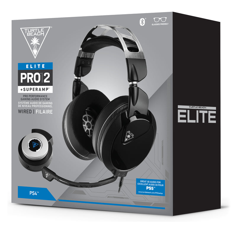 Turtle Beach Elite Pro 2 + SuperAmp PS4 Kopfhörer Verkabelt & Kabellos Kopfband Gaming Bluetooth Schwarz