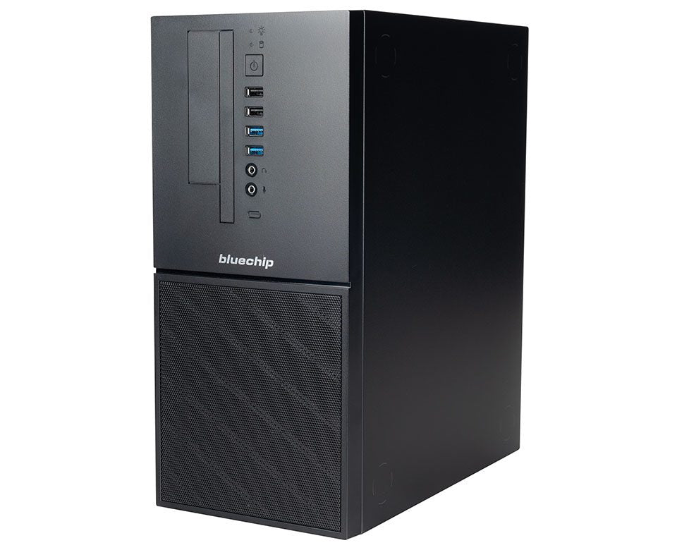 bluechip BUSINESSline T3600 *KI ready* Intel® Core™ Ultra 5 Prozessor 225 / bis zu 4.90 GHz, Windows 11 Pro, Intel® H810, 16 GB DDR5, 500 GB NVMe SSD, Gigabit Ethernet, Intel® Grafik, DVD±RW