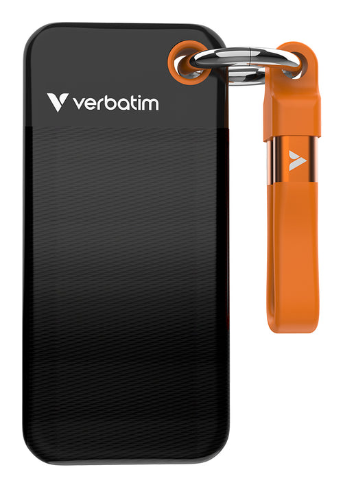 Verbatim Pocket SSD 2 TB USB Typ-C 3.2 Gen 2 (3.1 Gen 2) Schwarz, Orange