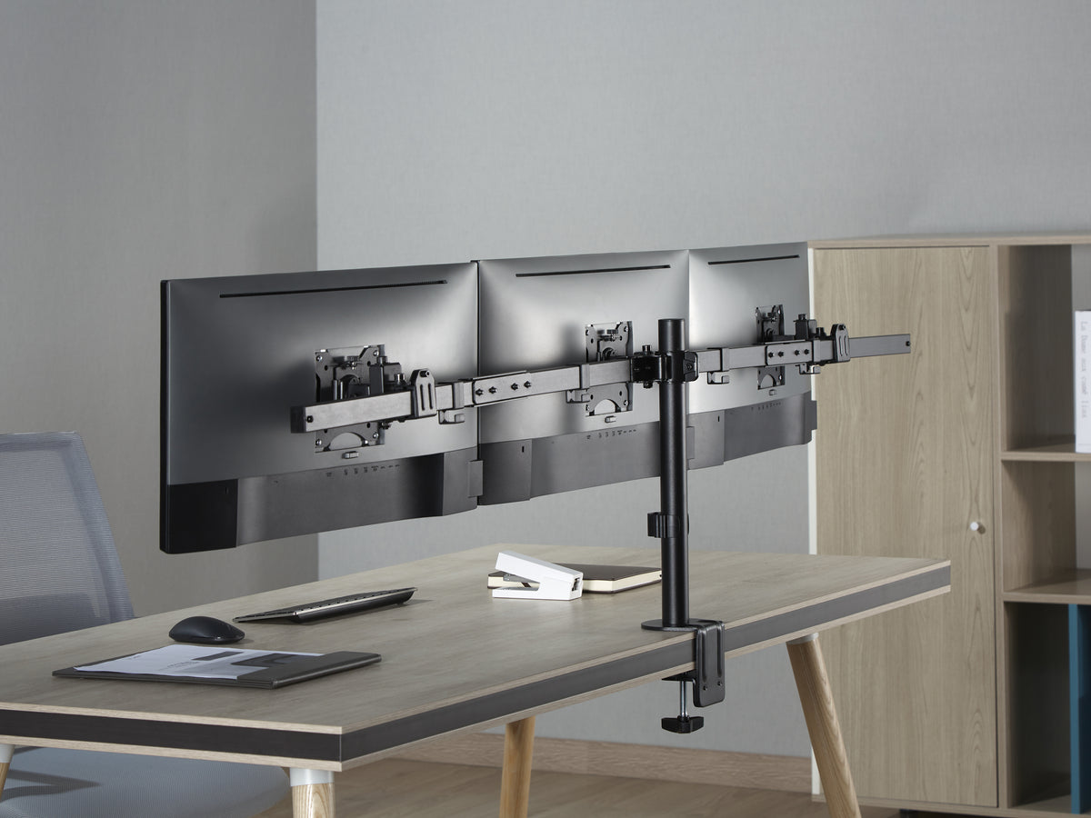 Equip 17"-32" Dreifach schwenkbare Monitor-Schreibtischhalterung