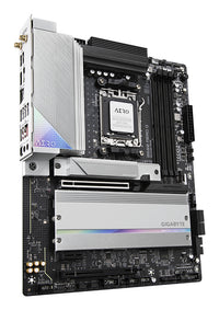 GIGABYTE B650 AERO G Mainboard - Unterstützt AMD Ryzen 9000er-Serie CPUs, bis zu 8000 MHz DDR5 (OC), 1xPCIe 5.0 + 2xPCIe 4.0 M.2, 2,5 GbE LAN, WIFI 6E, USB 3.2 Gen 2