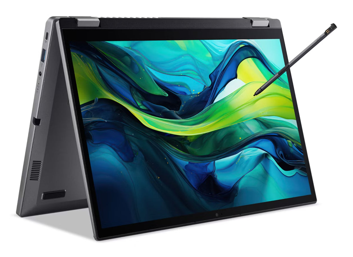 Acer Aspire Spin 14 ASP14-52MTN-73G8 Intel Core Ultra 7 155U Hybrid (2-in-1) 35,6 cm (14") Touchscreen WUXGA 16 GB LPDDR5x-SDRAM 1 TB SSD Wi-Fi 6E (802.11ax) Windows 11 Home Grau