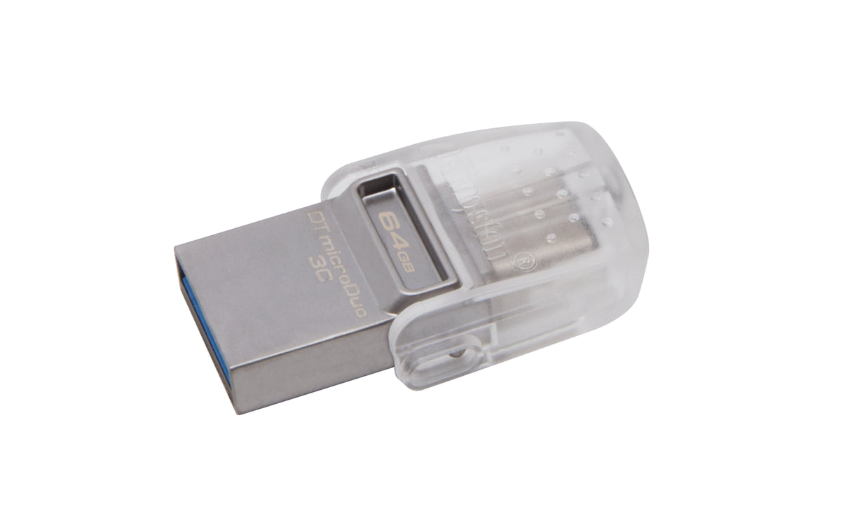 Kingston Technology DataTraveler microDuo 3C 64GB USB-Stick USB Type-A / USB Type-C 3.2 Gen 1 (3.1 Gen 1) Schwarz