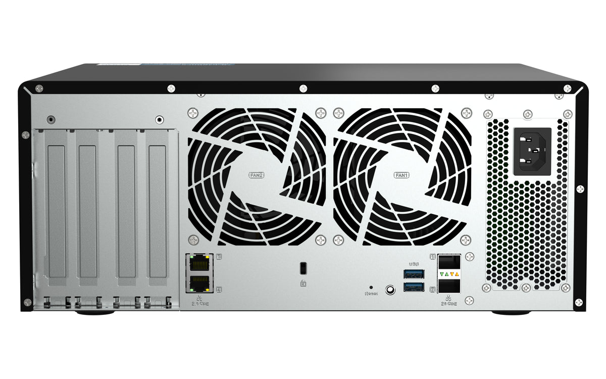 QNAP TS-h1290FX NAS Tower EPYC 7302P 128 GB DDR4 0 TB QuTS hero Schwarz