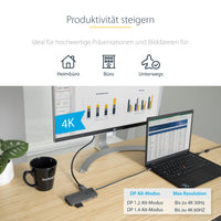 StarTech.com USB C Multiport Adapter, 4K 60Hz HDMI Anschluss, 5Gbit/s USB-A Hub, USB C auf HDMI, 100W PD, GbE, SD/MicroSD, 30cm Kabel, Reiseadapter, Thunderbolt 3 Dockingstation