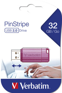 Verbatim PinStripe - USB-Stick 32 GB - Hot Pink