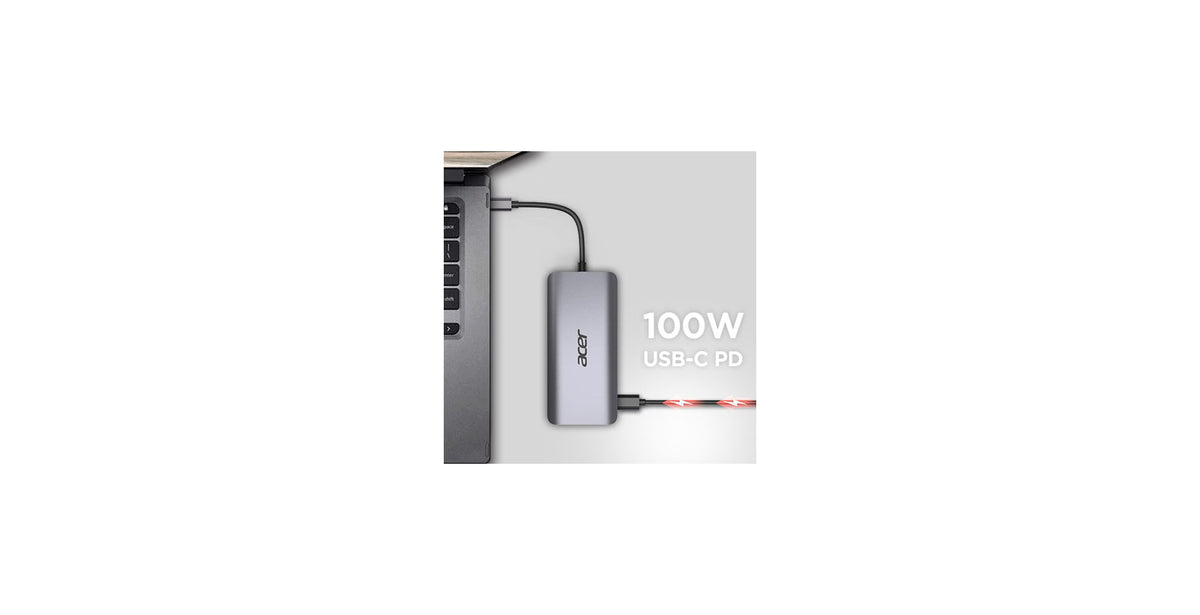 Acer 12-in-1 Type-C Dongle Kabelgebunden USB 3.2 Gen 1 (3.1 Gen 1) Type-C Silber