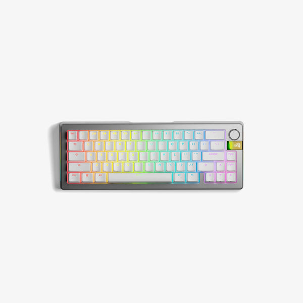 Glorious Gaming GMMK 3 PRO HE 65% Prebuilt Wireless Tastatur RF Wireless QWERTY US Englisch Silber