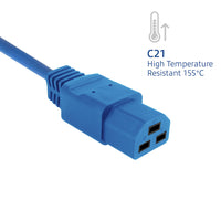 ACT Netzkabel C14 - C21 IEC60320 blau 3 m