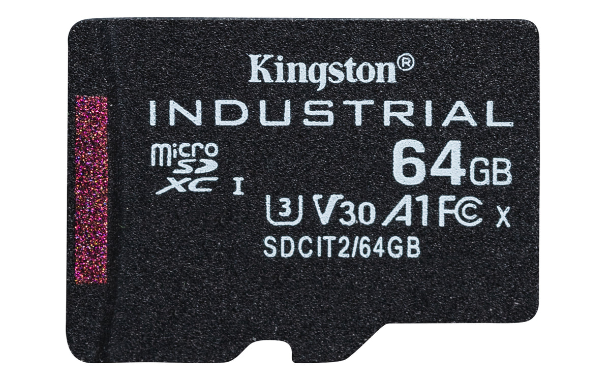 Kingston Technology 64GB microSDXC Industrial C10 A1 pSLC Karte Einzelpackung ohne Adapter