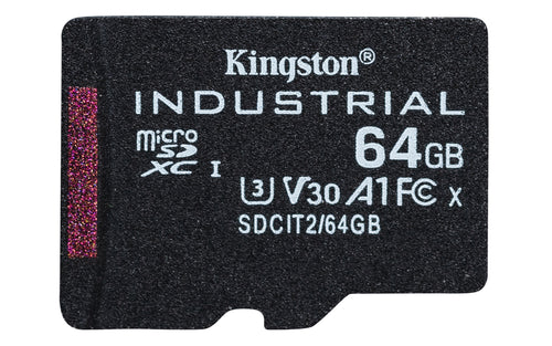Kingston Technology 64GB microSDXC Industrial C10 A1 pSLC Karte Einzelpackung ohne Adapter