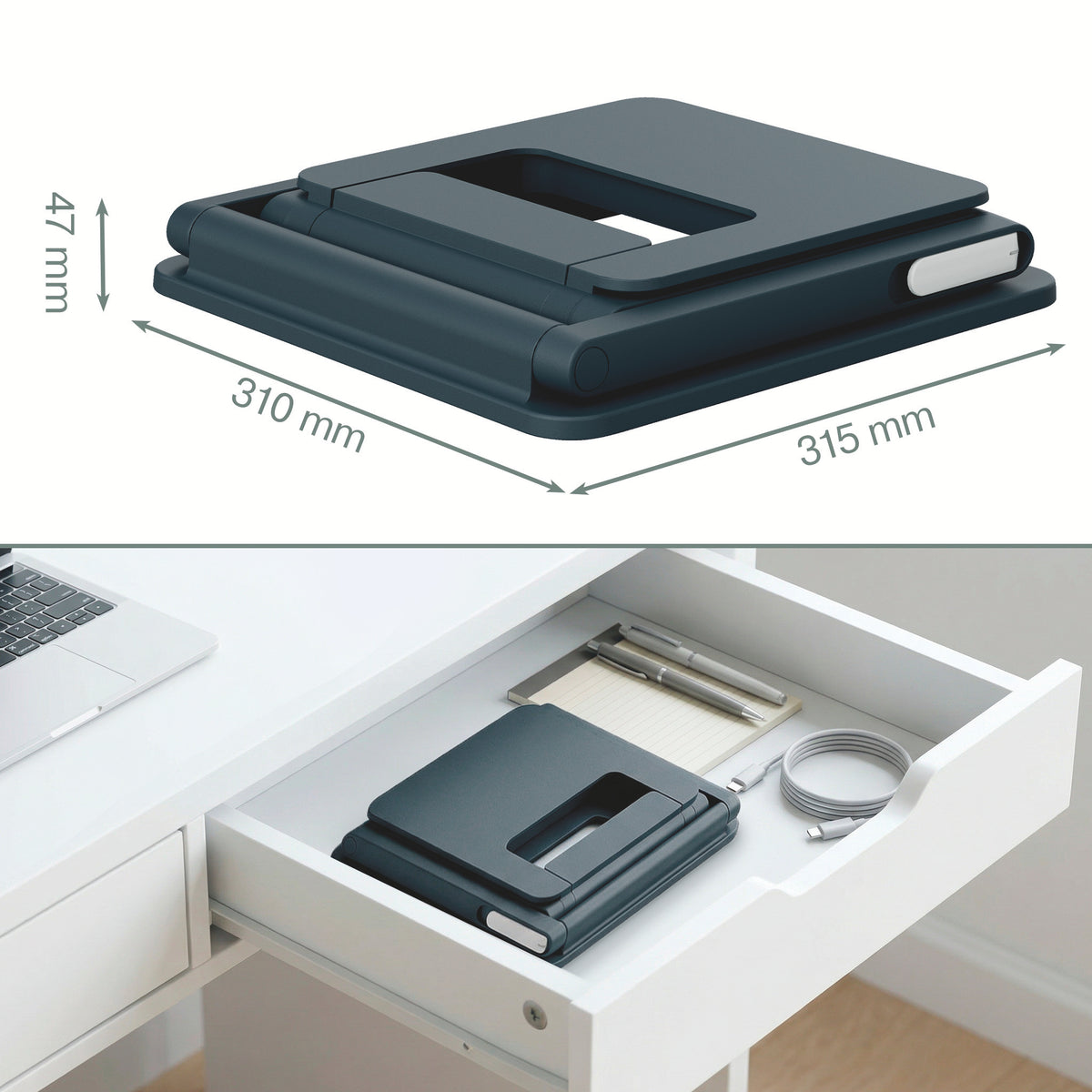 Leitz 65890089 laptop-ständer Dunkles Grau 43,2 cm (17")