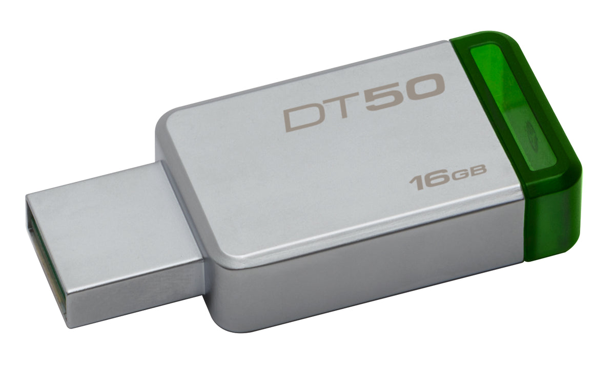 Kingston Technology DataTraveler 50 16GB USB-Stick USB Typ-A 3.2 Gen 1 (3.1 Gen 1) Grün, Silber
