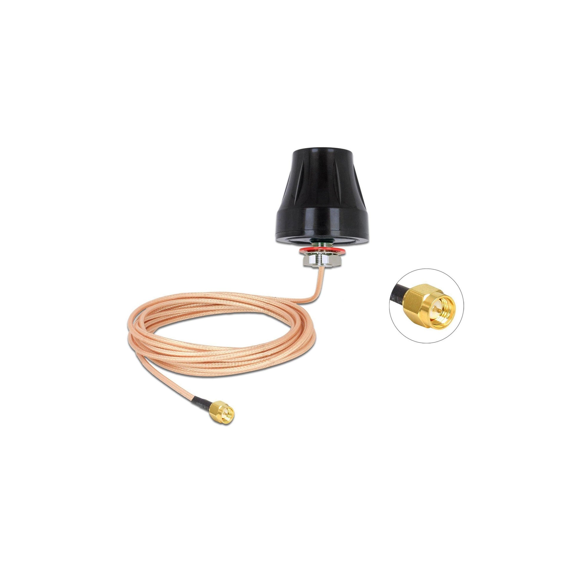 LTE/HSPA/GSM Antenne, SMA-Stecker, schwarz