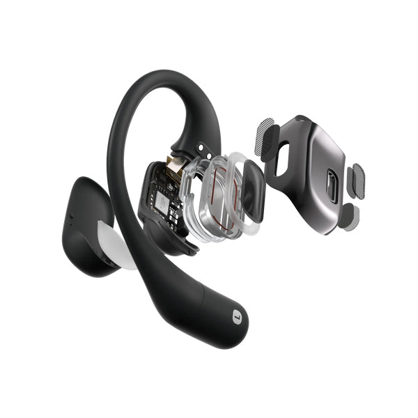 SHOKZ OpenFit Kopfhörer Kabellos Ohrbügel Anrufe/Musik/Sport/Alltag Bluetooth Schwarz