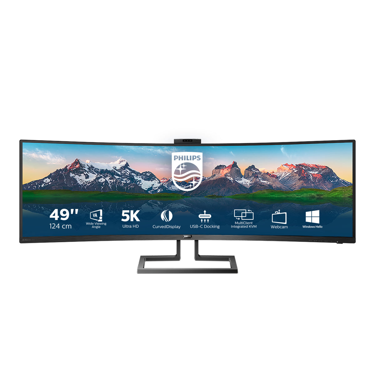 Philips P Line Curved SuperWide LCD Display in 32:9 format 499P9H/00
