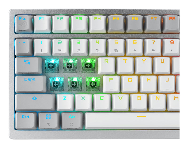 ASUS ROG Azoth White Tastatur Gaming USB + RF Wireless + Bluetooth QWERTZ Deutsch Weiß