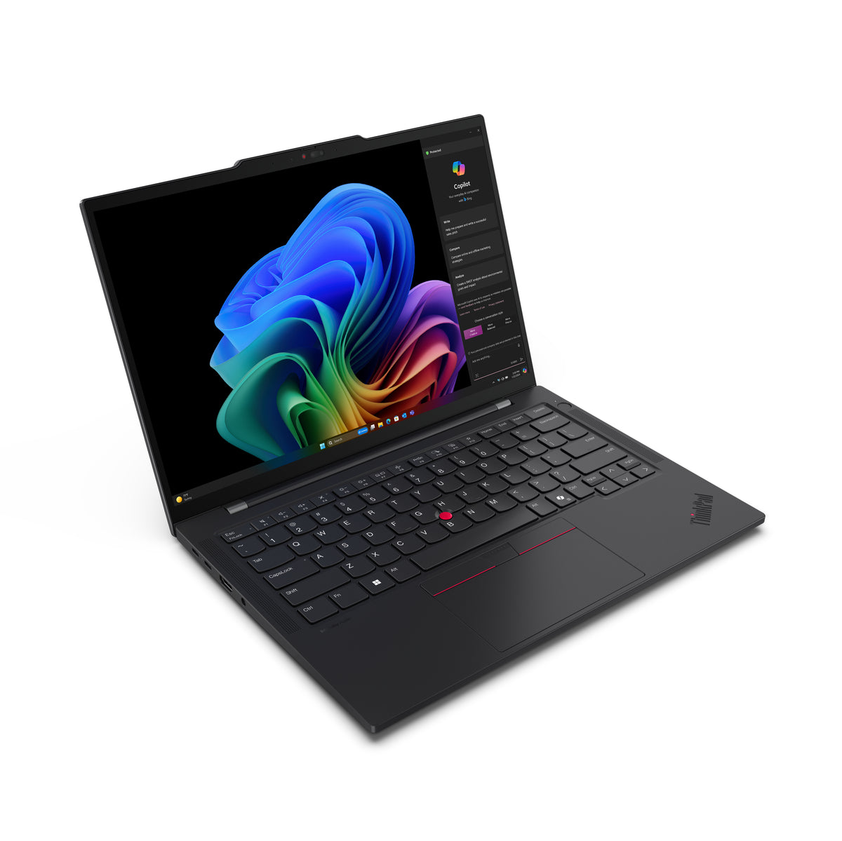 Lenovo ThinkPad T14s Gen 6 (Snapdragon) Copilot+ PC X1E-78-100 Laptop 35,6 cm (14") WUXGA 32 GB LPDDR5x-SDRAM 1 TB SSD Wi-Fi 7 (802.11be) Windows 11 Pro Deutsch Schwarz