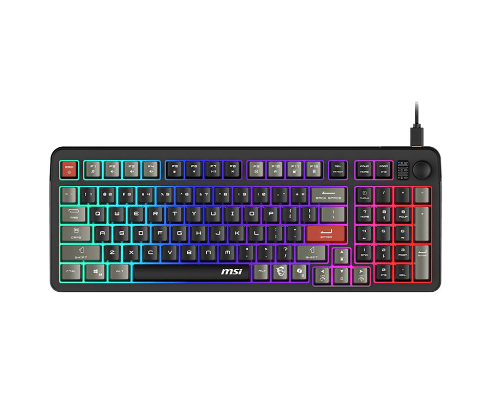 MSI FORGE GK110 FR Tastatur Gaming USB QWERTY US Englisch Schwarz
