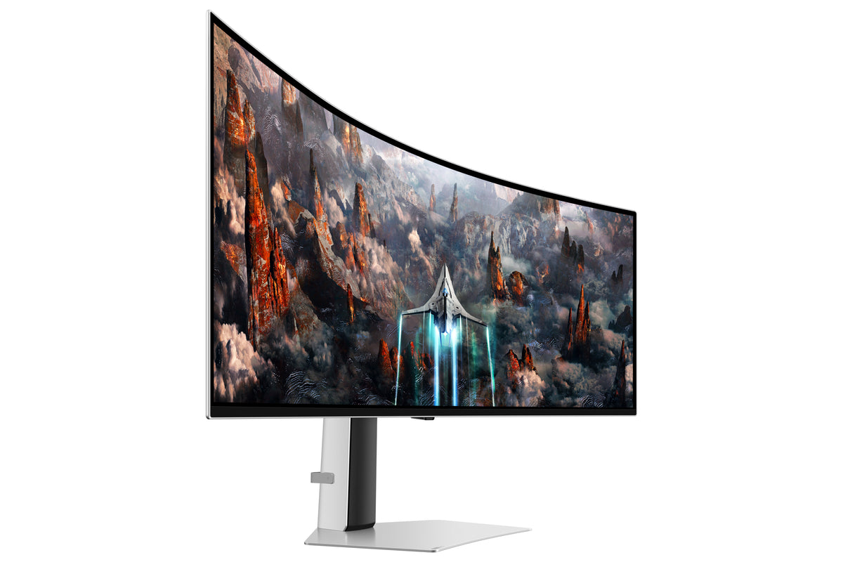 Samsung G93SC Computerbildschirm 124,5 cm (49") 5120 x 1440 Pixel Dual QHD OLED Silber
