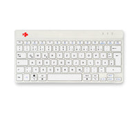 R-Go Tools Ergonomische Tastatur R-Go Compact Break, kompakte Tastatur mit Pausensoftware, QWERTZ (DE), Bluetooth, Weiß