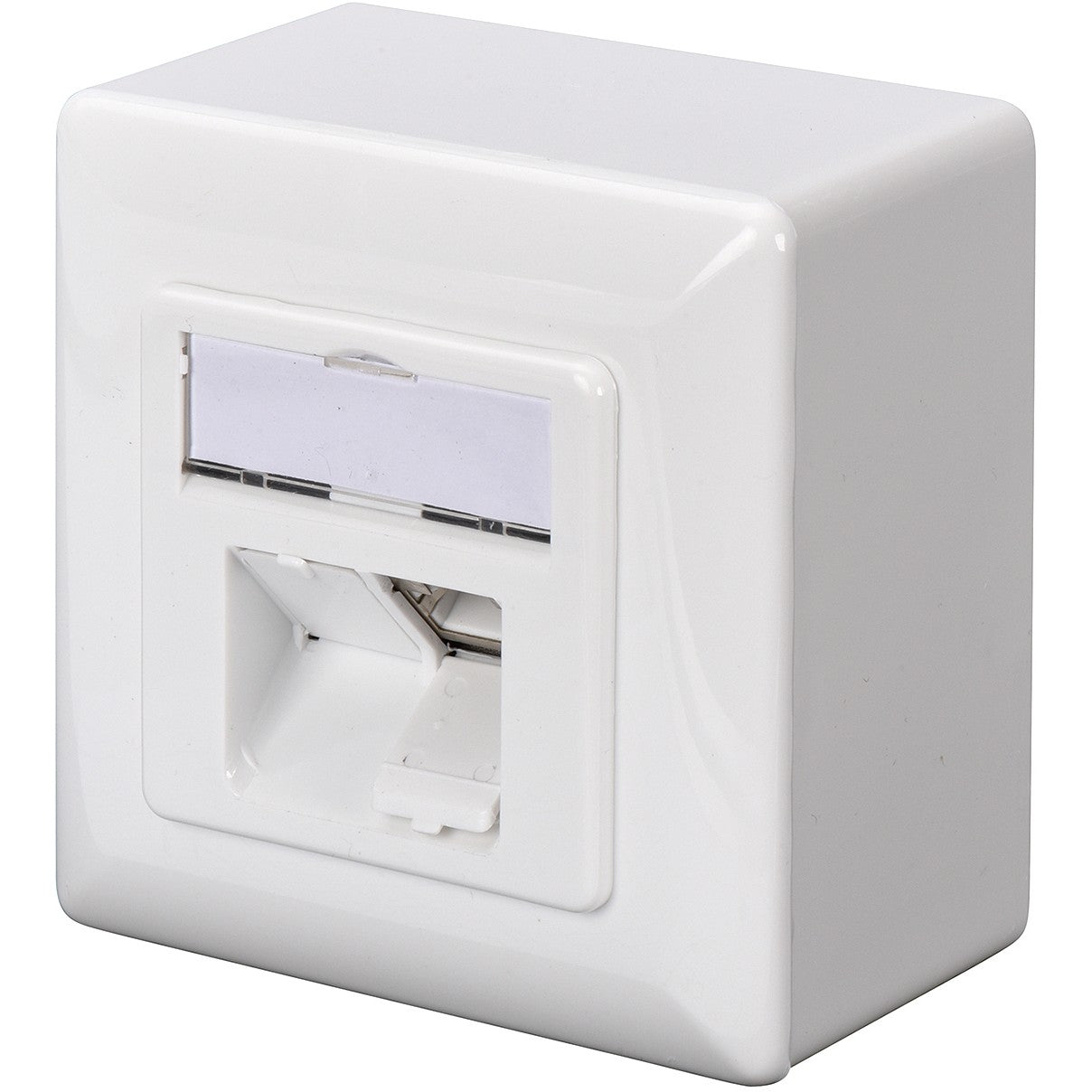 DIGITUS RJ45Dose Cat5e 2xRJ45 geschirmt Aufputz Signalweiß