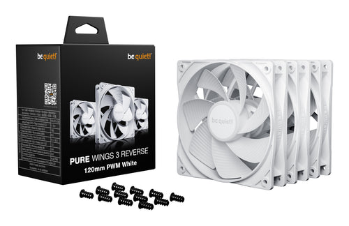 be quiet! Pure Wings 3 Reverse 3-Pack 120mm PWM white