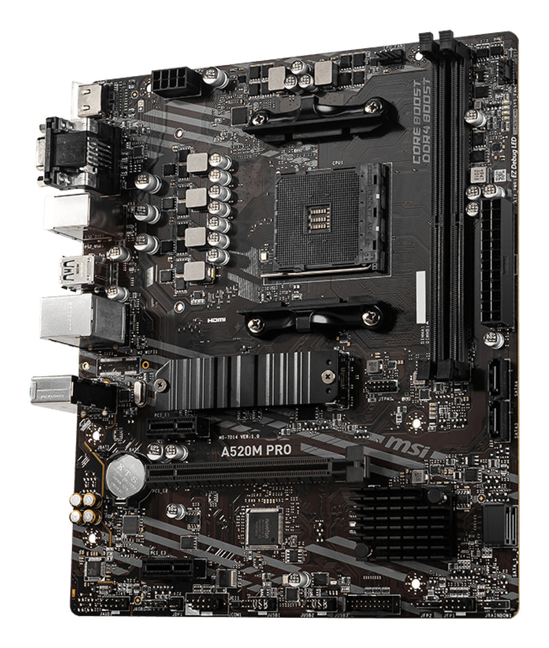 MSI A520M PRO Motherboard AMD A520 Sockel AM4 micro ATX