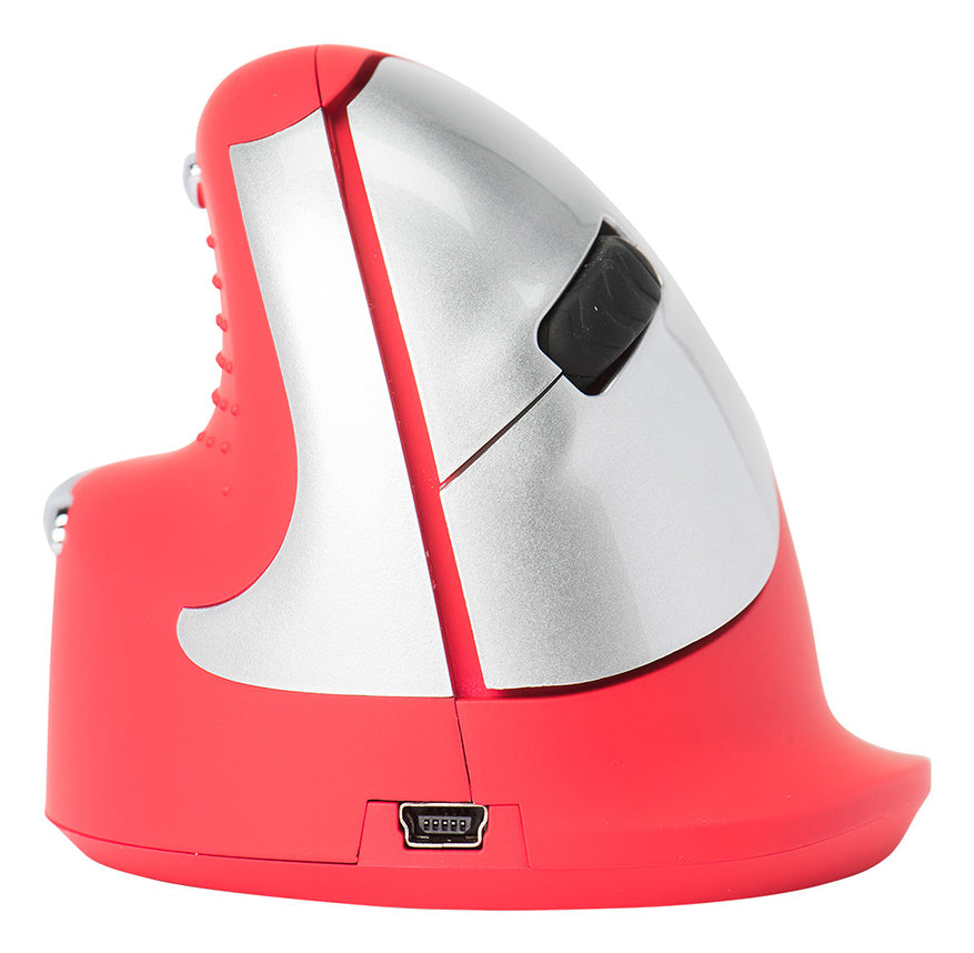 R-Go Tools R-Go HE Sport, Ergonomische Maus, Mittel (Handlänge 165-185mm), linkshändig, Bluetooth, Rot