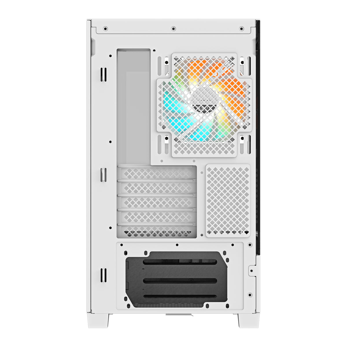 GIGABYTE C201 PANORAMIC ICE PC-Gehäuse – Mid-Tower, m-ATX, Unterstützung für 360-mm-Radiator, 3 vorinstallierte Lüfter, USB 3.0, unterstützt RGB Fusion