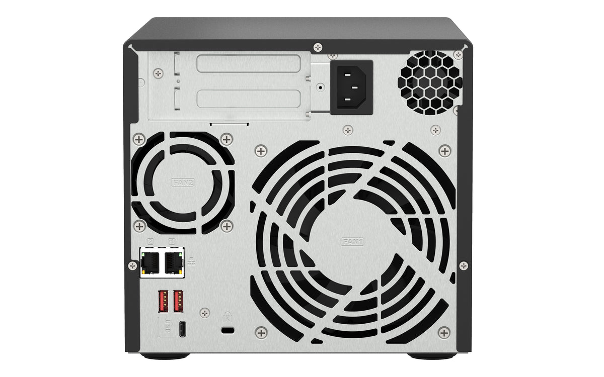 QNAP TS-473A NAS Tower Ryzen Embedded V1500B 8 GB DDR4 0 TB QNAP Turbo System Schwarz