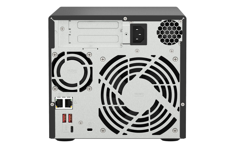 QNAP TS-473A NAS Tower Ryzen Embedded V1500B 8 GB DDR4 0 TB QNAP Turbo System Schwarz