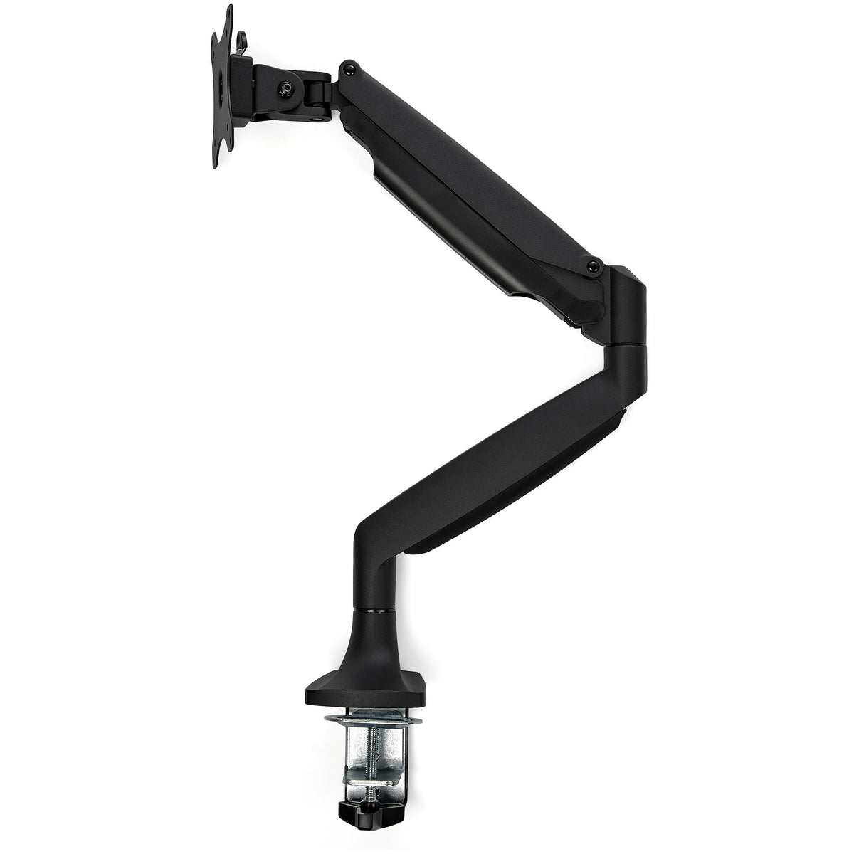 StarTech.com Monitorarm - Tischbefestigung - frei beweglich - robust - Ergonomischer Hochleistungs-VESA-Monitorarm - Einzelnes 9-kg-Display - Volle Bewegung, höhenverstellbar, - Aluminium - C-Klemme / Tülle - Schwarz