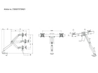 Multibrackets 5921 Flachbildschirm-Tischhalterung 71,1 cm (28") Tisch/Bank Schwarz