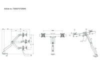 Multibrackets 5945 Flachbildschirm-Tischhalterung 71,1 cm (28") Tisch/Bank Weiß
