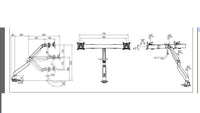 Multibrackets 6355 Flachbildschirm-Tischhalterung 71,1 cm (28") Tisch/Bank Schwarz