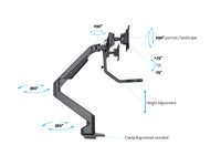 Multibrackets 6355 Flachbildschirm-Tischhalterung 71,1 cm (28") Tisch/Bank Schwarz