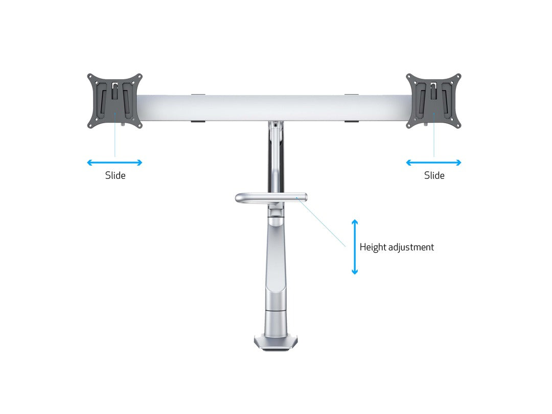 Multibrackets 6362 Flachbildschirm-Tischhalterung 71,1 cm (28") Tisch/Bank Silber