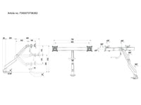 Multibrackets 6362 Flachbildschirm-Tischhalterung 71,1 cm (28") Tisch/Bank Silber