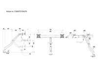 Multibrackets 6379 Flachbildschirm-Tischhalterung 71,1 cm (28") Tisch/Bank Weiß