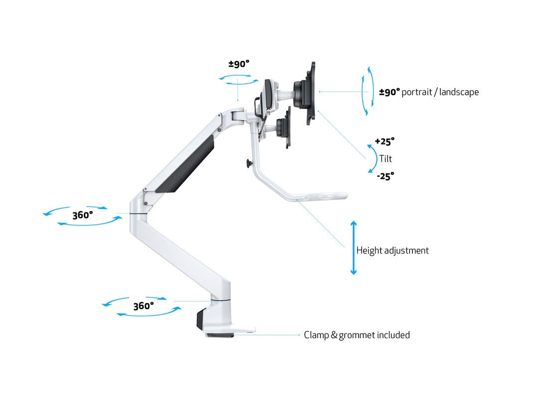 Multibrackets 6379 Flachbildschirm-Tischhalterung 71,1 cm (28") Tisch/Bank Weiß