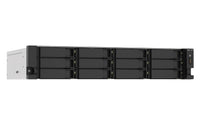 QNAP TS-1273AU-RP-8G NAS & Speicherserver Rack (2U) Ryzen Embedded V1500B 8 GB DDR4 0 TB QNAP QTS Aluminium, Schwarz
